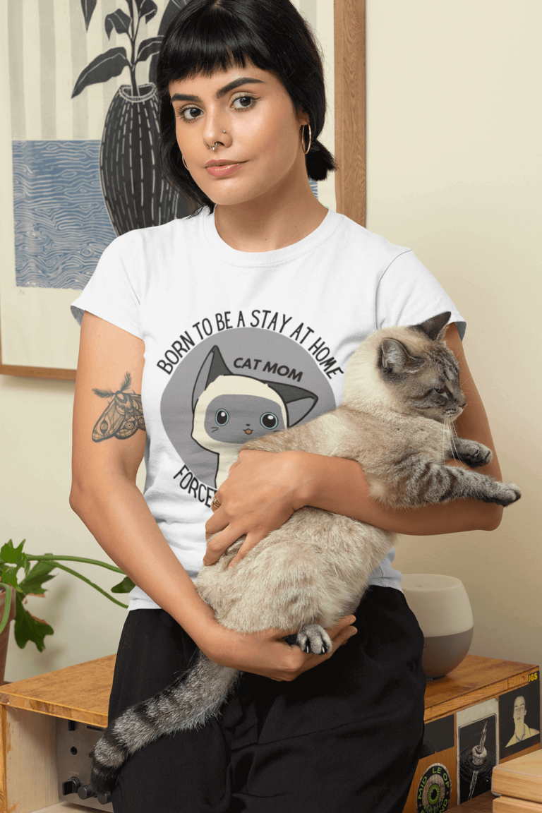 Stay at home cat mom shirt