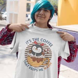 „This shirt represents me so well, I really love the penguin design too! Do not talk to me until I drink my coffee, seriously”