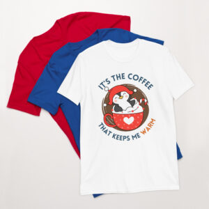Penguin drinking coffee shirt