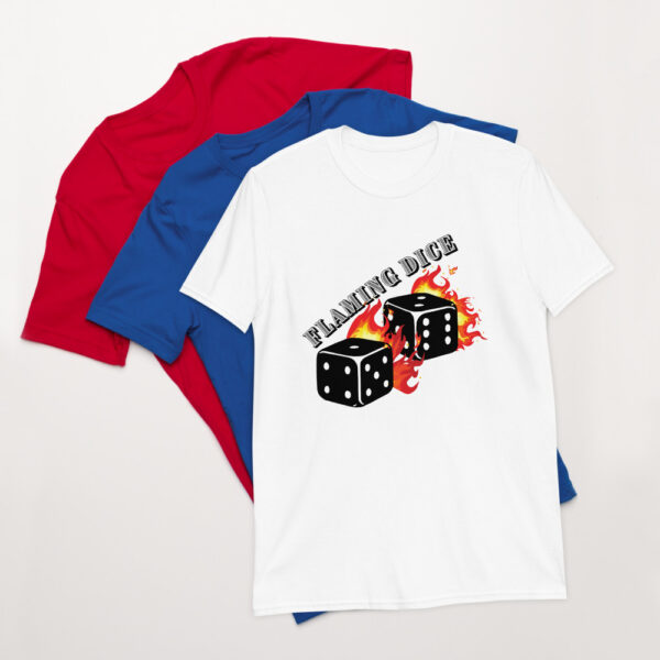 Flaming dice t shirt