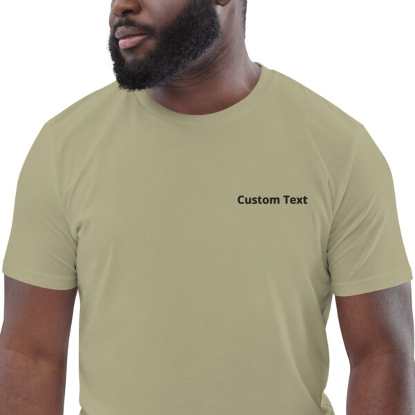 Custom T-shirt embroidery 100% organic eco recycled t-shirt