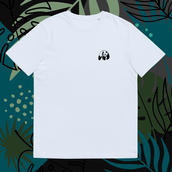 Basic White Sustainable Fashion T-Shirt with Panda Logo for Sustainability Best T-shirts for men and women