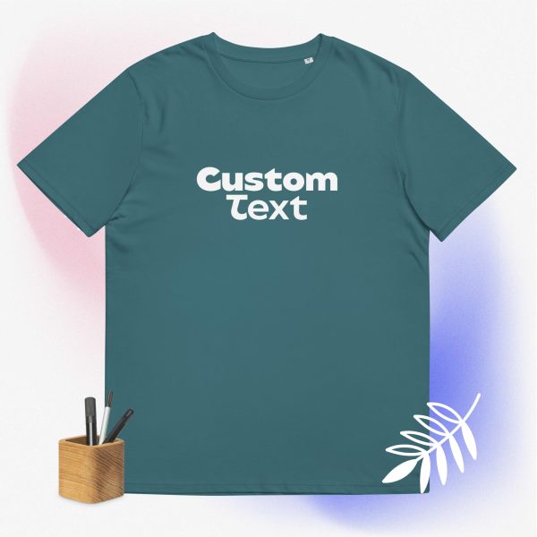 Stargazer custom shirt with a cool and dinamic background and some pencils that symbolize how this t-shirt is customizable and can be bought with your custom design printed on it.