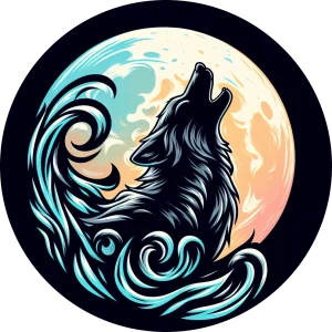 Mystic Wolf howling exceptional design