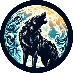 Majestic Wolf howl moon t-shirt