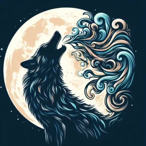 Wolf Shirt This design showcases the powerful silhouette of a wolf howling against a full moon. This idea takes inspiration from one of the most iconic images that people can easily identify with wolves.