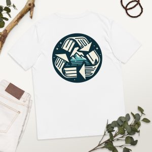 Sustainable fashion eco concious organic cotton recycling circle t-shirt