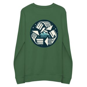Sustainable fashion eco concious organic cotton recycling circle sweatshirt