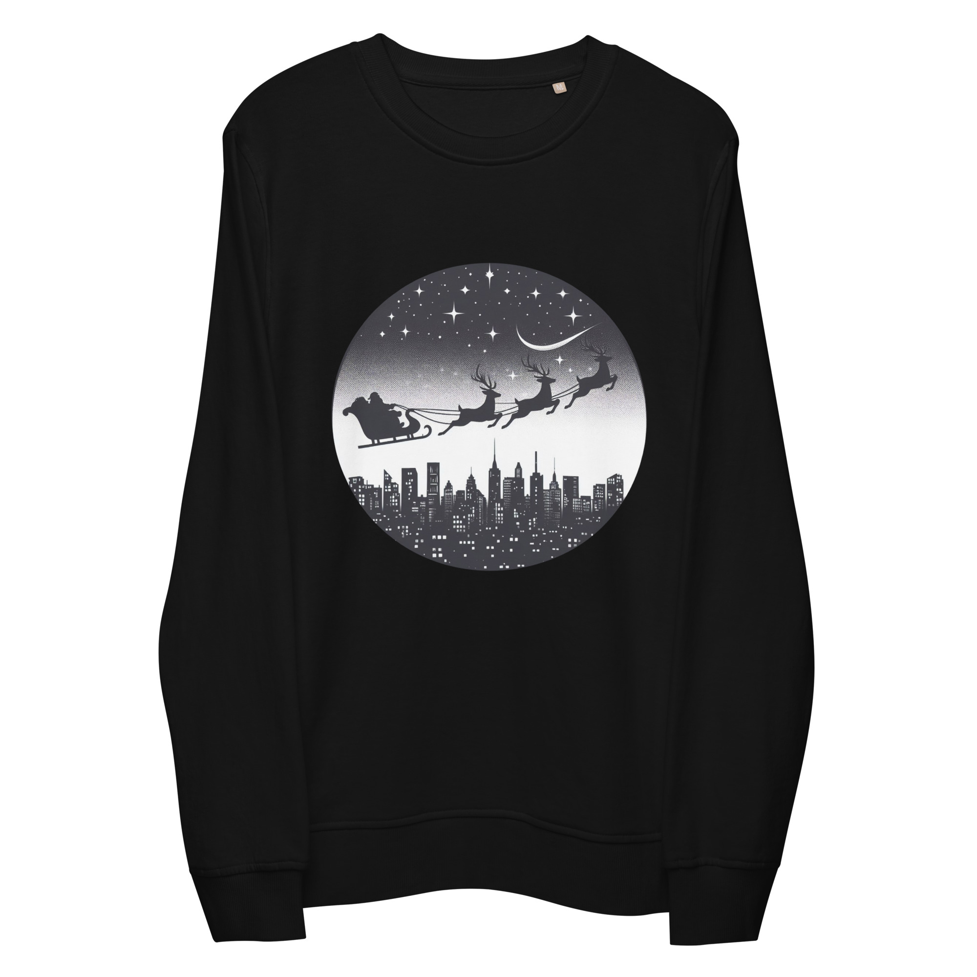 Night Skyline Reindeer Sleigh