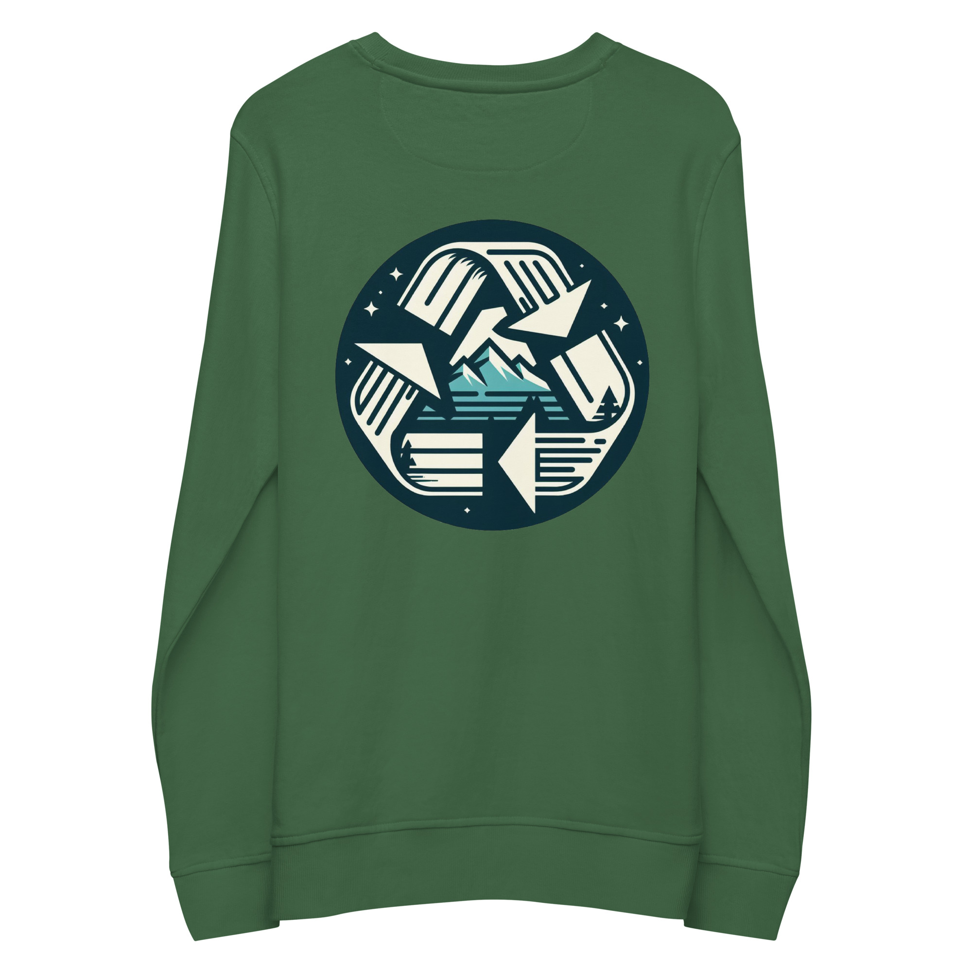 Eco-themed Vintage Emblem Sweatshirt
